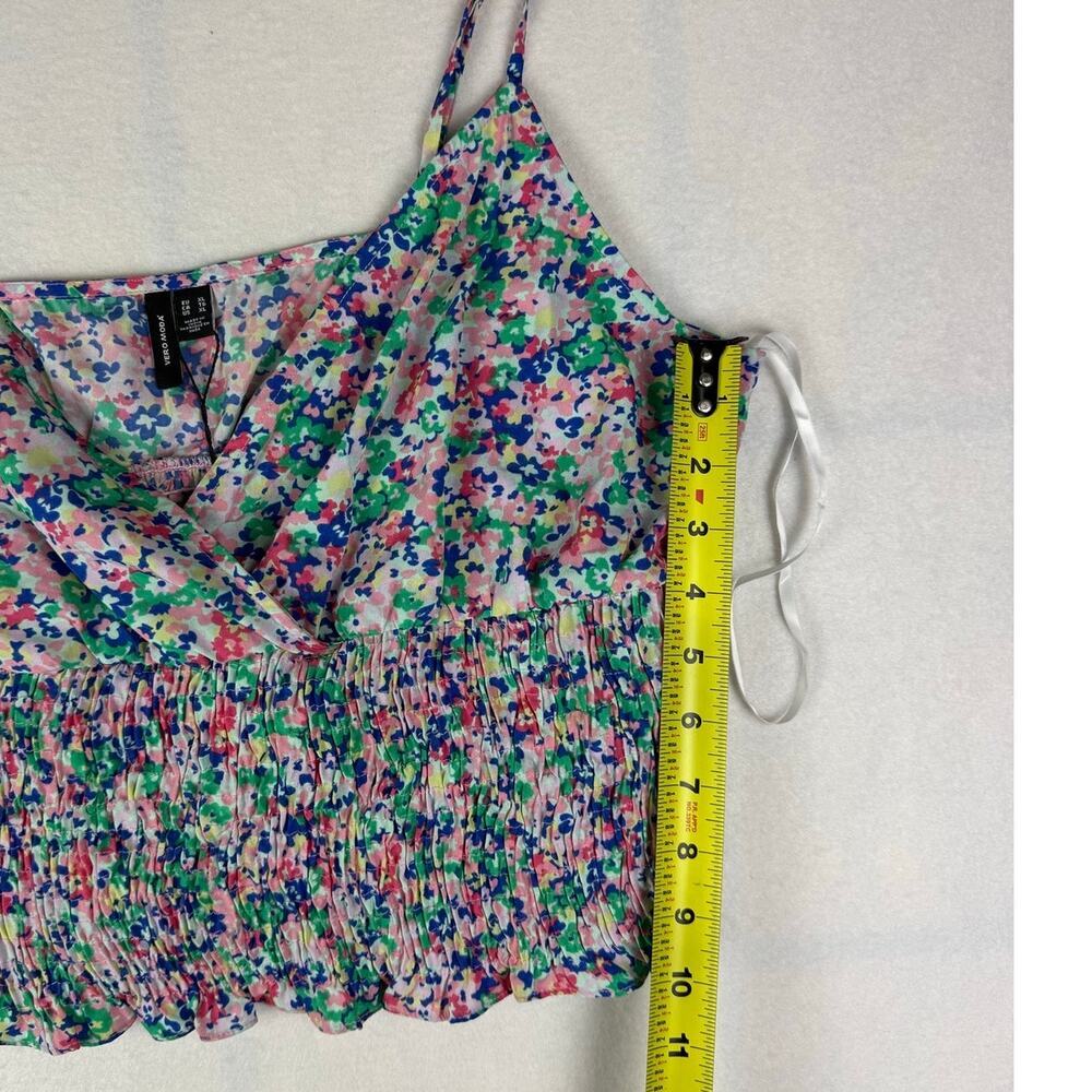 VERO MODA Floral Smocked Cropped Cami Top - NWT XL - Picture 3 of 6